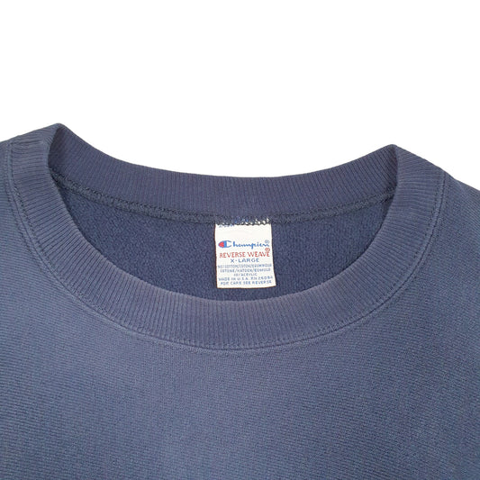 Mens Navy Champion Vintage Reverse Weave 90s Made In USA Crewneck Jumper