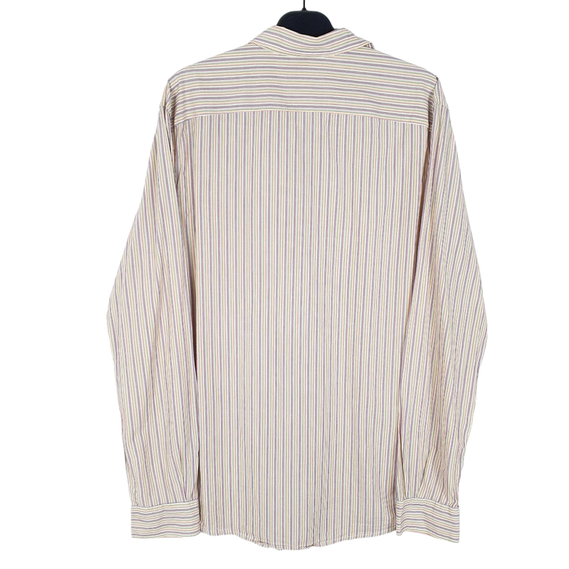 Mens Cream Lacoste  Long Sleeve Shirt