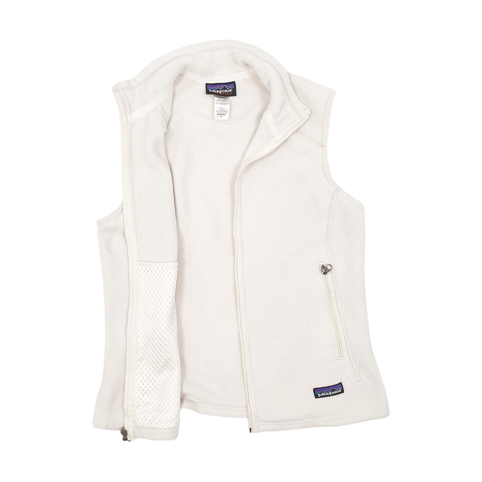 Womens Cream Patagonia Synchilla Gilet Jumper