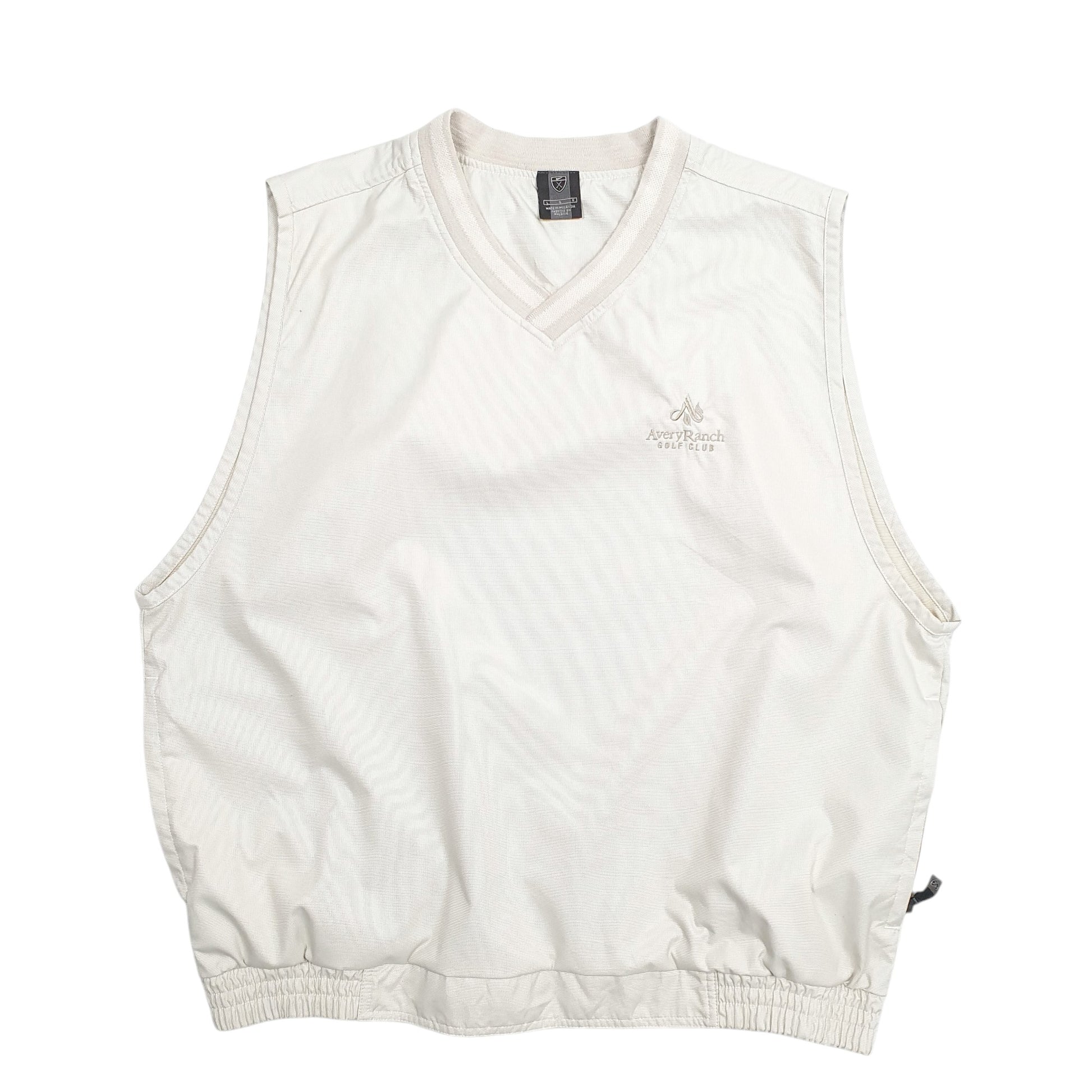 Mens Beige Nike Avery Ranch Golf Club Vest Jumper