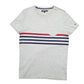 Mens Grey Tommy Hilfiger Pocket Striped Short Sleeve T Shirt