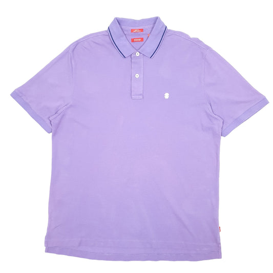 Mens Purple Izod Slim Fit Short Sleeve Polo Shirt