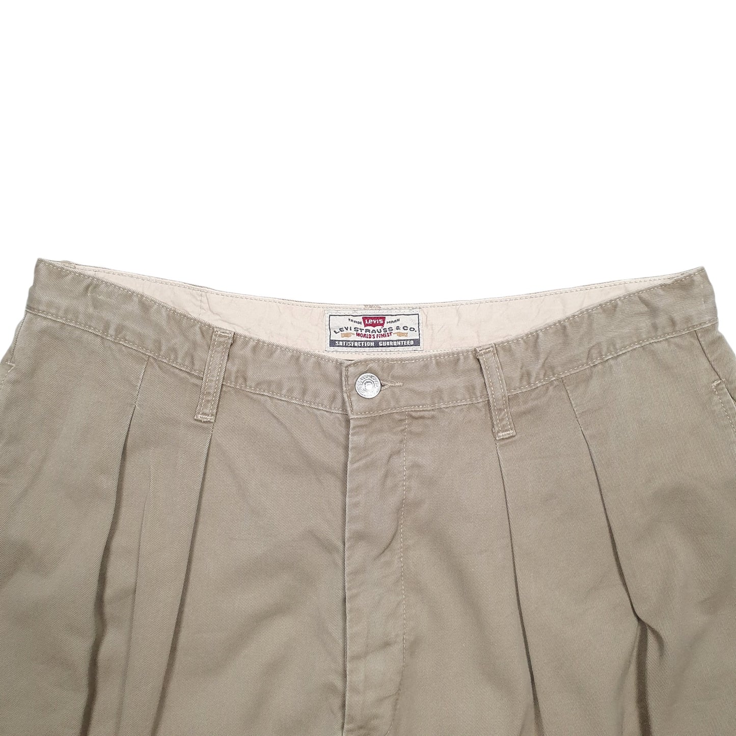 Mens Beige Levis Jorts Pleated Chino Shorts