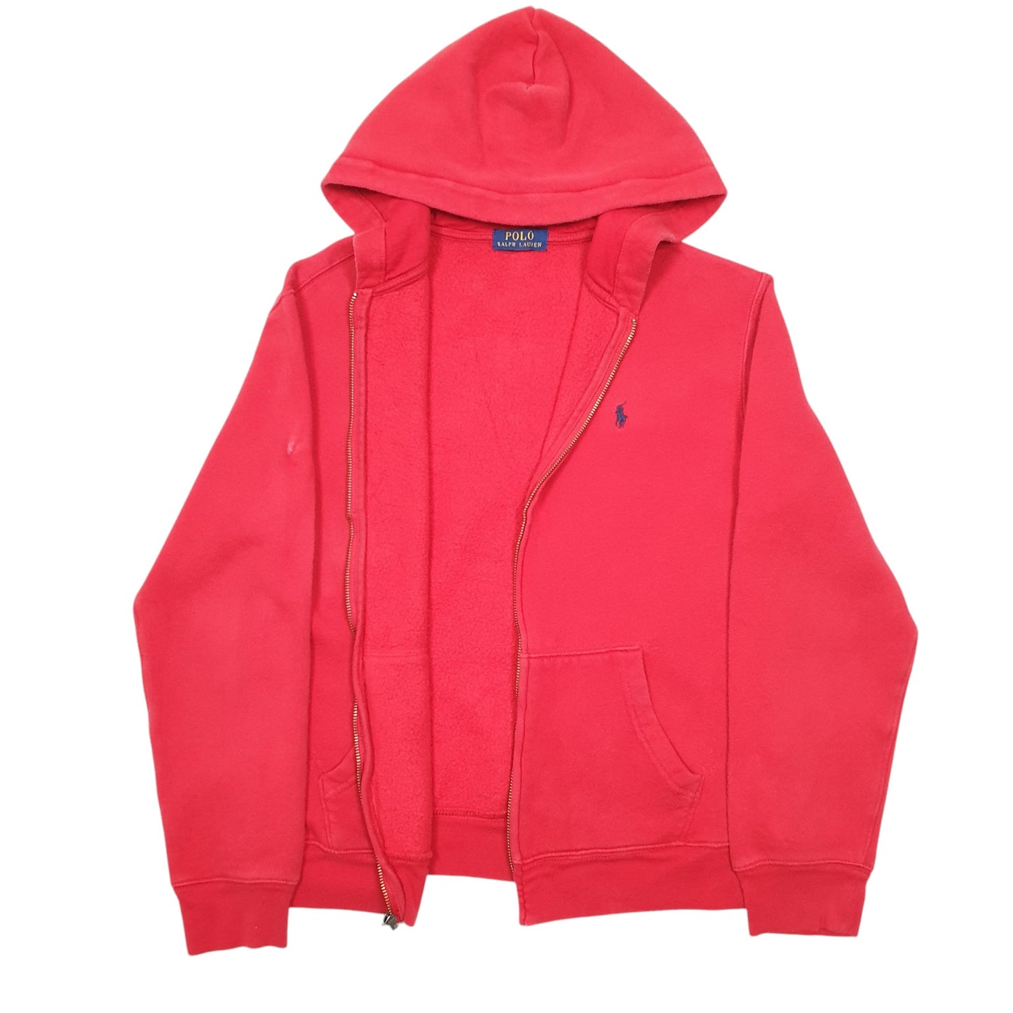 Womens Red Polo Ralph Lauren Hoodie Full Zip Jumper