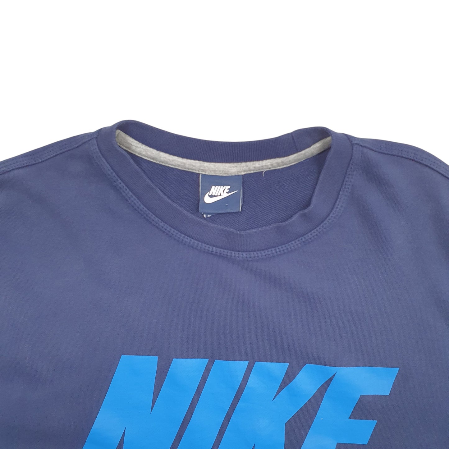 Womens Navy Nike Spellout Crewneck Jumper