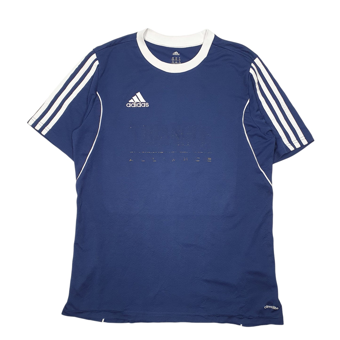Mens Navy Adidas Triangle Football Club Climalite Short Sleeve T Shirt