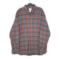 Mens Grey L.L.Bean Tall Flannel Overshirt Long Sleeve Shirt