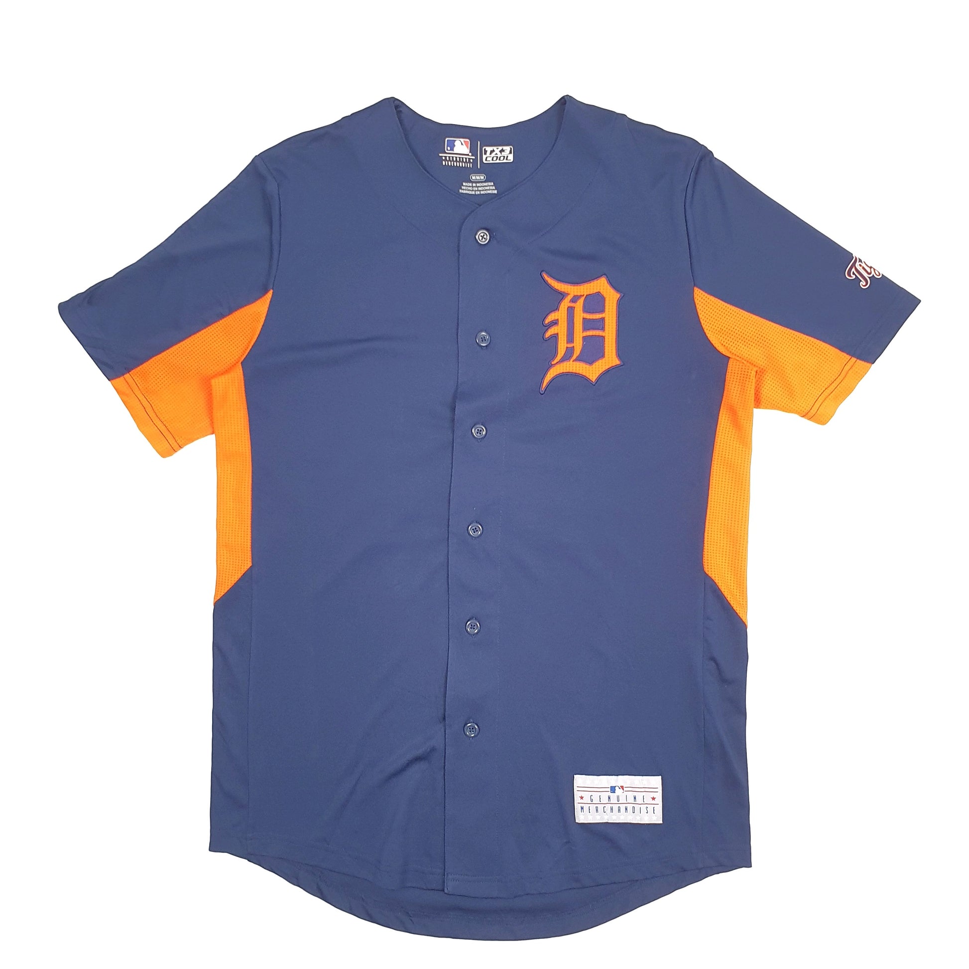 Mens Navy MLB Baseball Jersey Detroit Tigers Cabrera Short Sleeve T Shirt