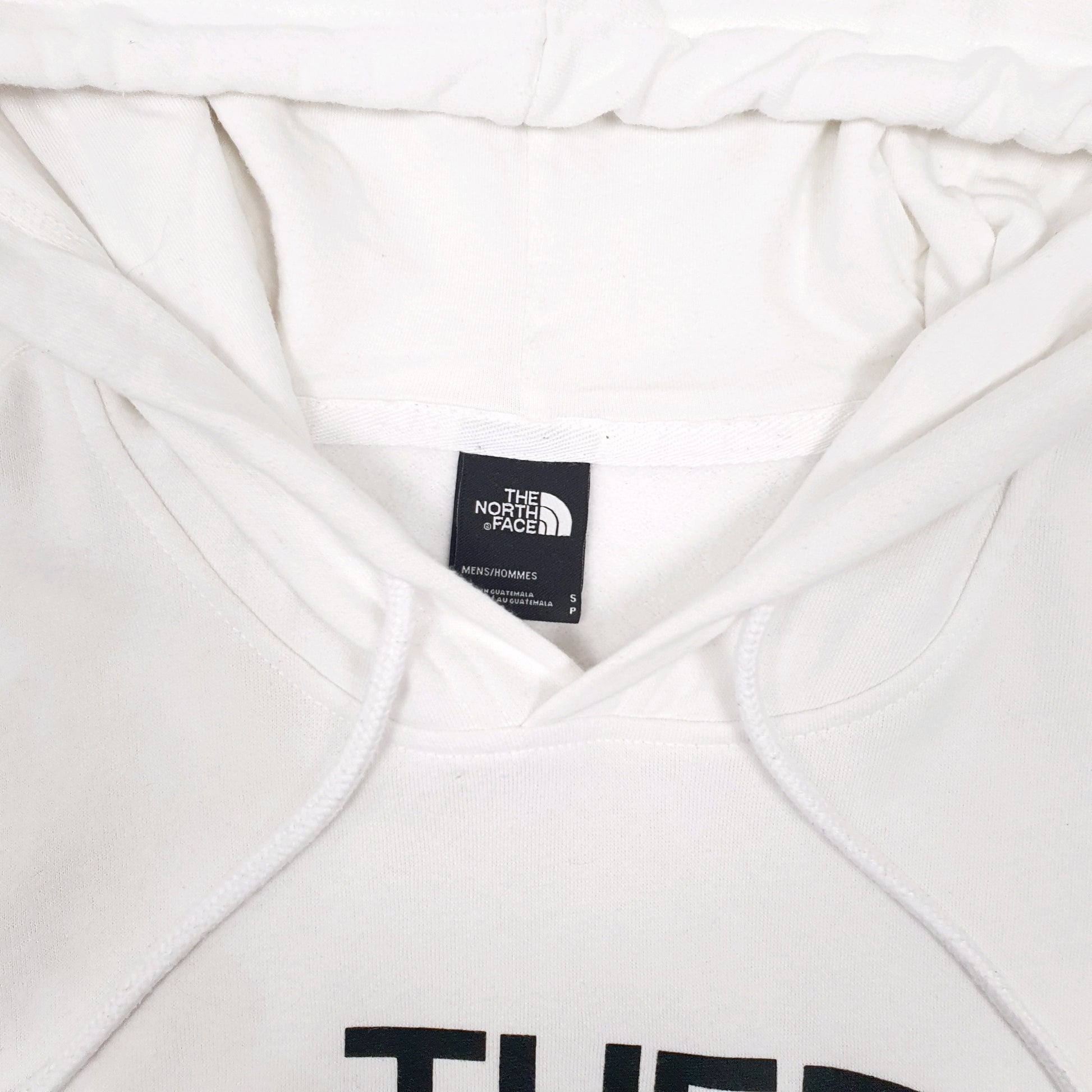 Mens White The North Face Spellout Hoodie Jumper