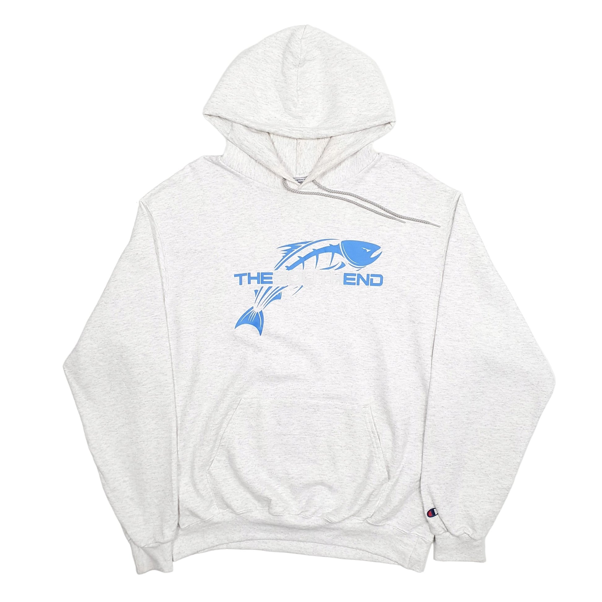 Mens Grey Champion USA College Hoodie Jumper