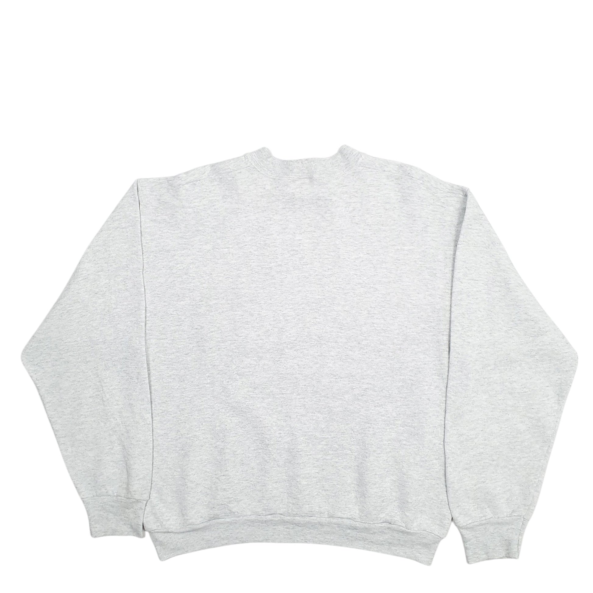 Mens Grey Fruit Of The Loom Made In USA Vintage 90's Coffee Crewneck Jumper