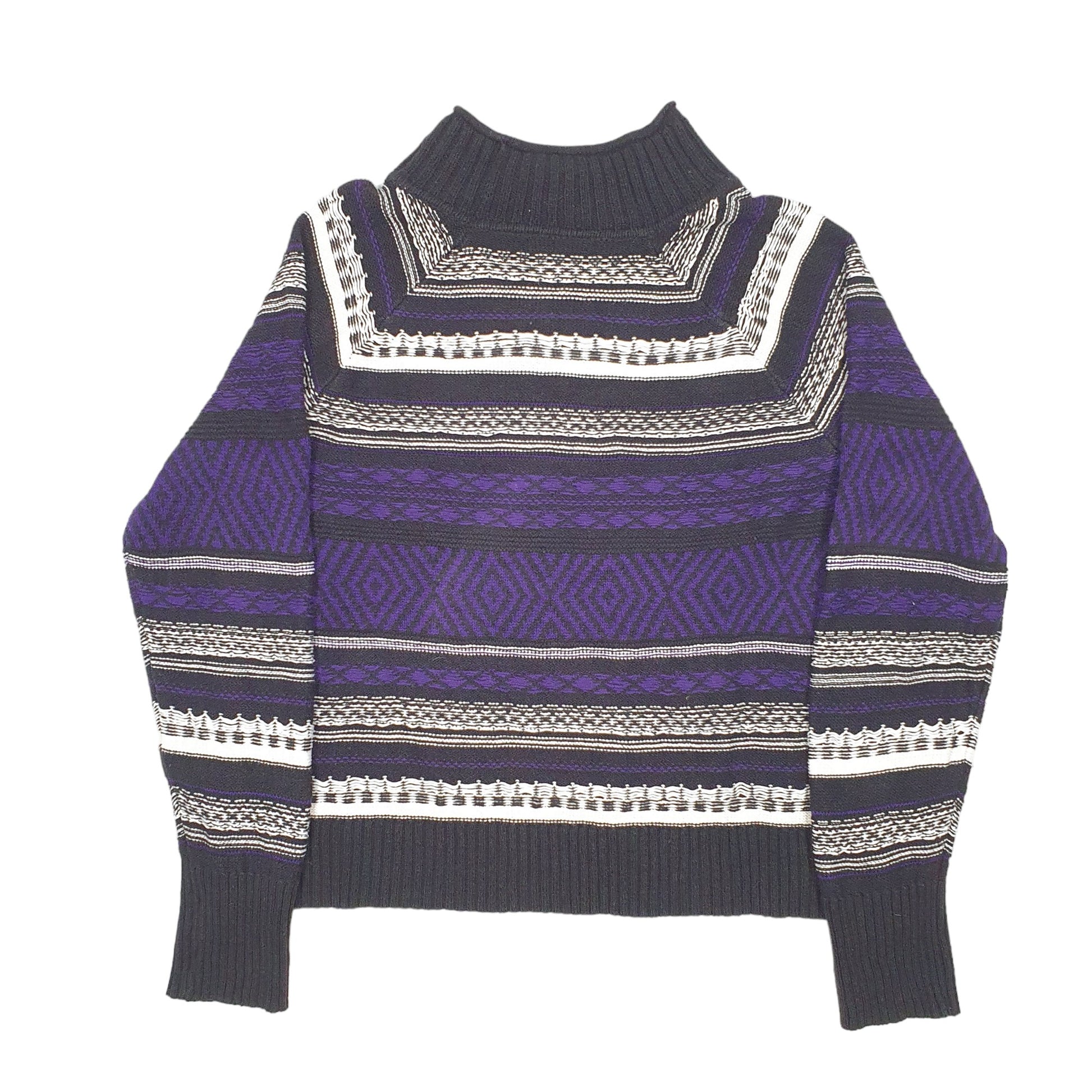 Womens Purple Chaps Knit Boat Neck Crewneck Jumper