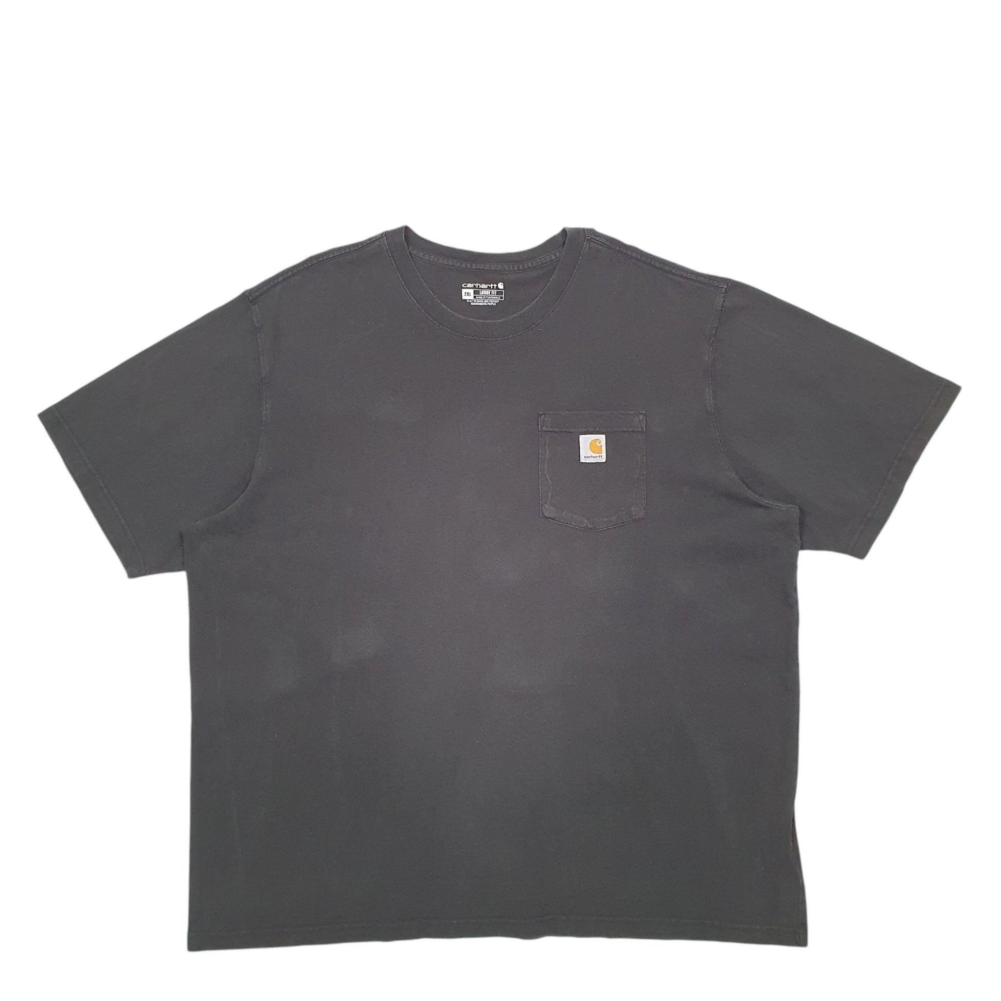 Mens Black Carhartt Pocket Short Sleeve T Shirt