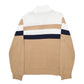 Mens Brown Nautica Knit Quarter Zip Jumper