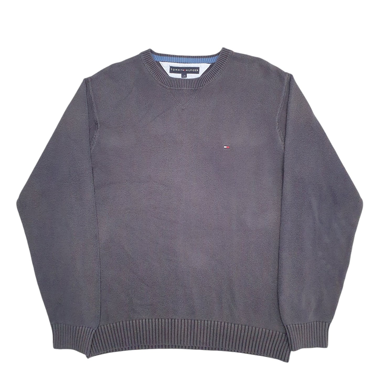 Mens Blue Tommy Hilfiger Knit Crewneck Jumper