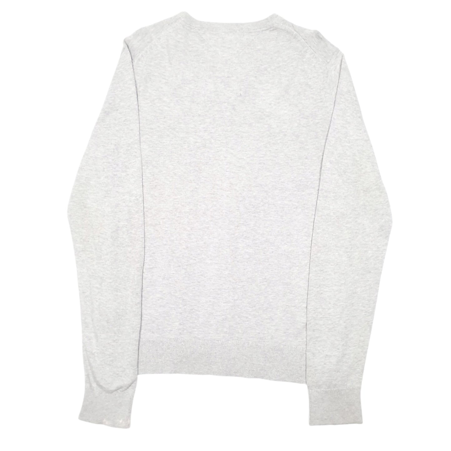 Mens Grey Tommy Hilfiger Knit V Neck Jumper