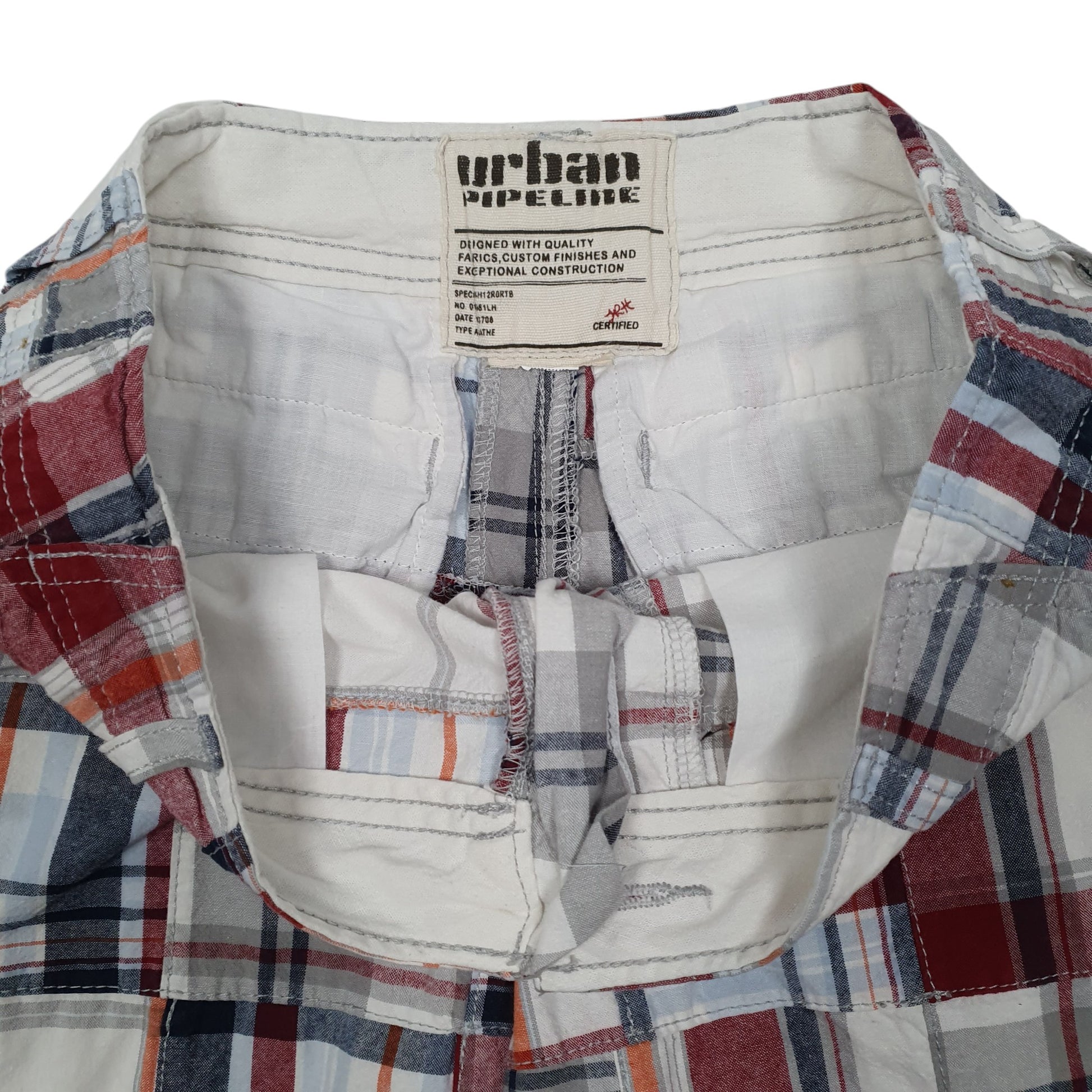 Mens White Urban Pipeline  Chino Shorts