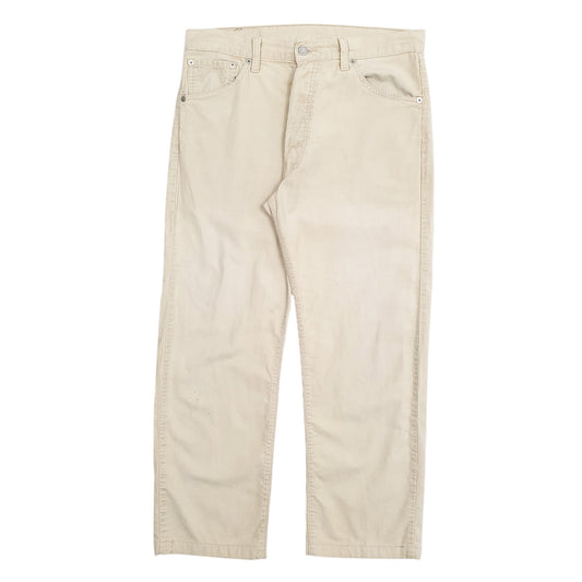 Mens Cream Levis  Corduroy Trousers