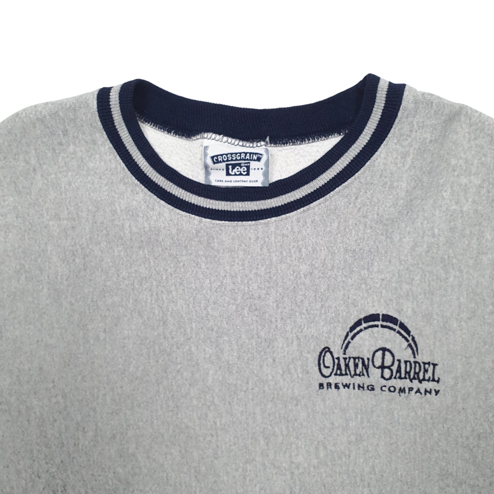 Mens Grey Lee  Crewneck Jumper