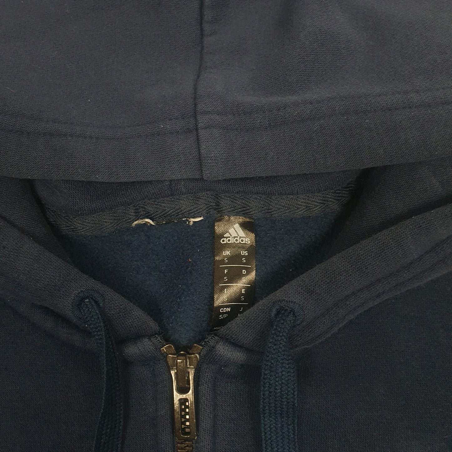 Mens Navy Adidas  Full Zip Jumper