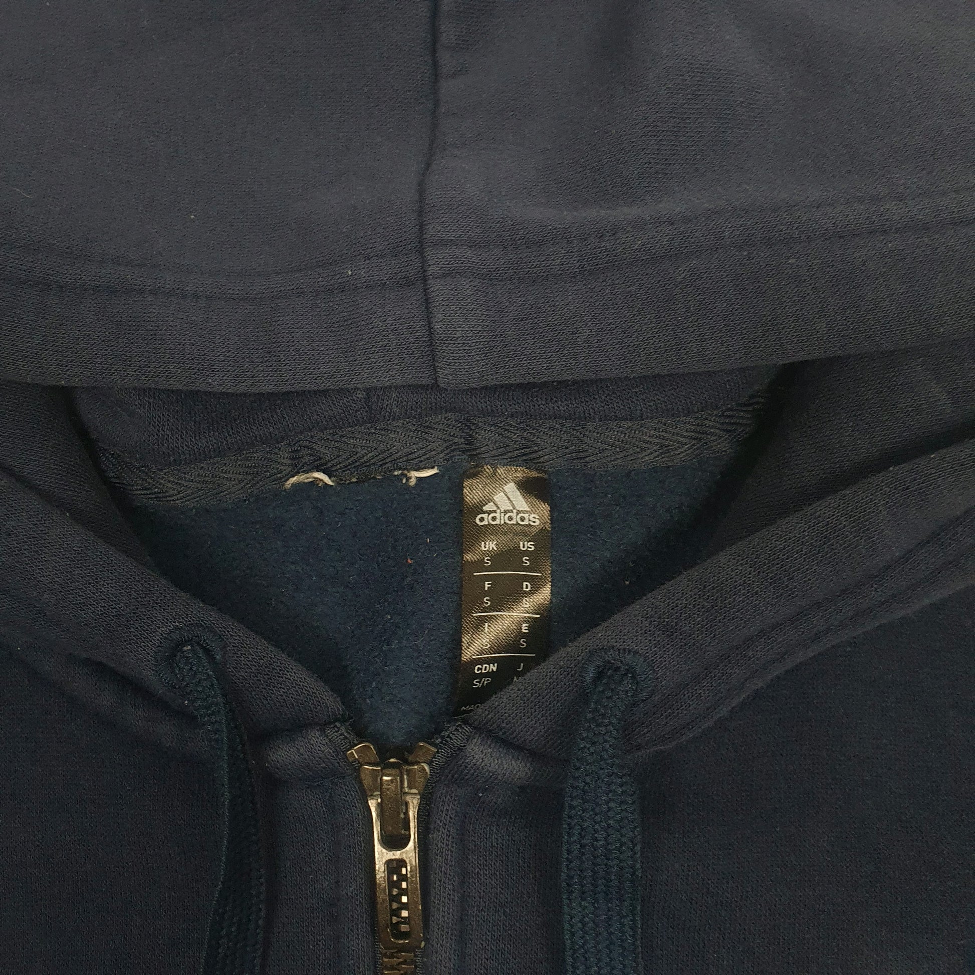 Mens Navy Adidas  Full Zip Jumper