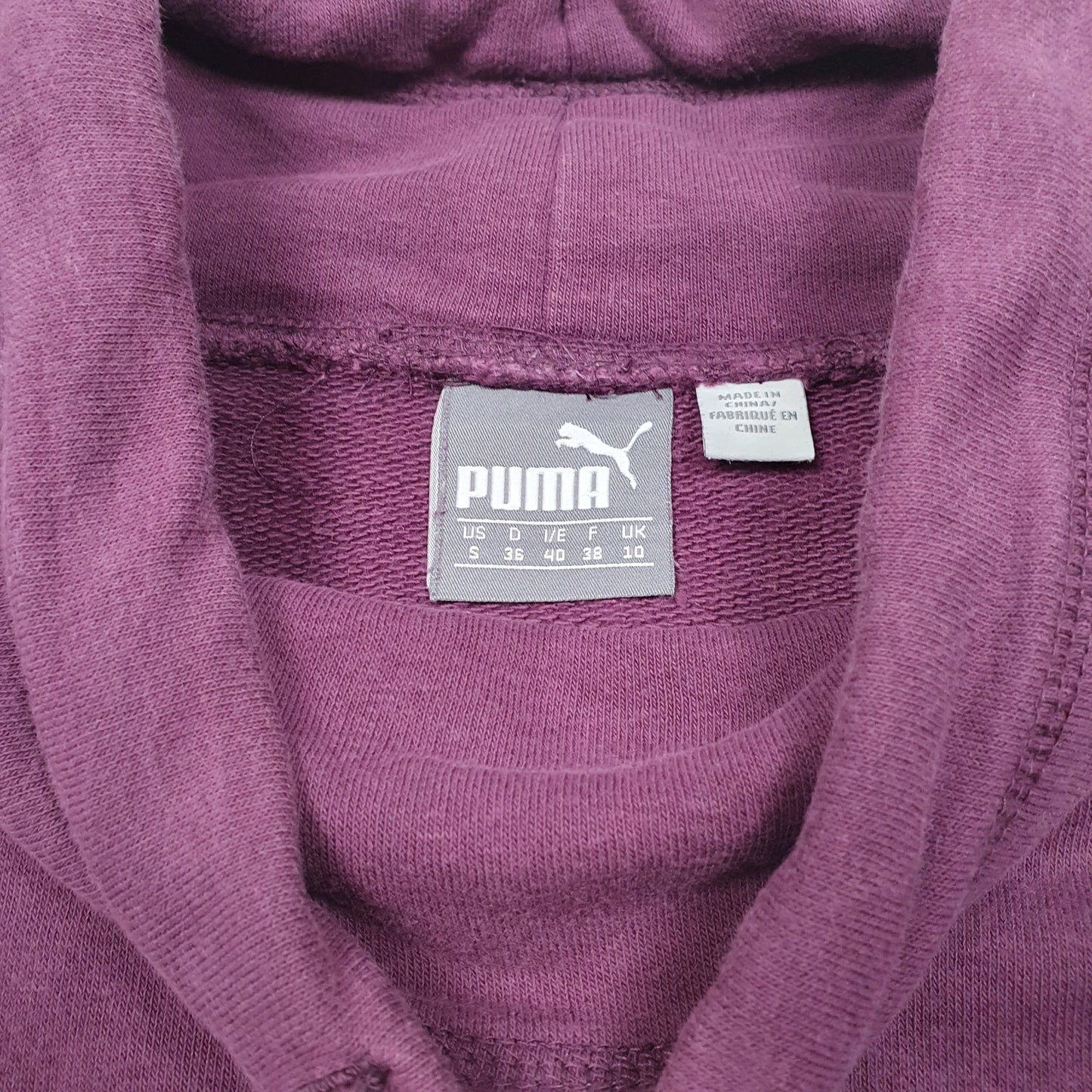 Womens Purple Puma Sweat Turtle Neck Jumper