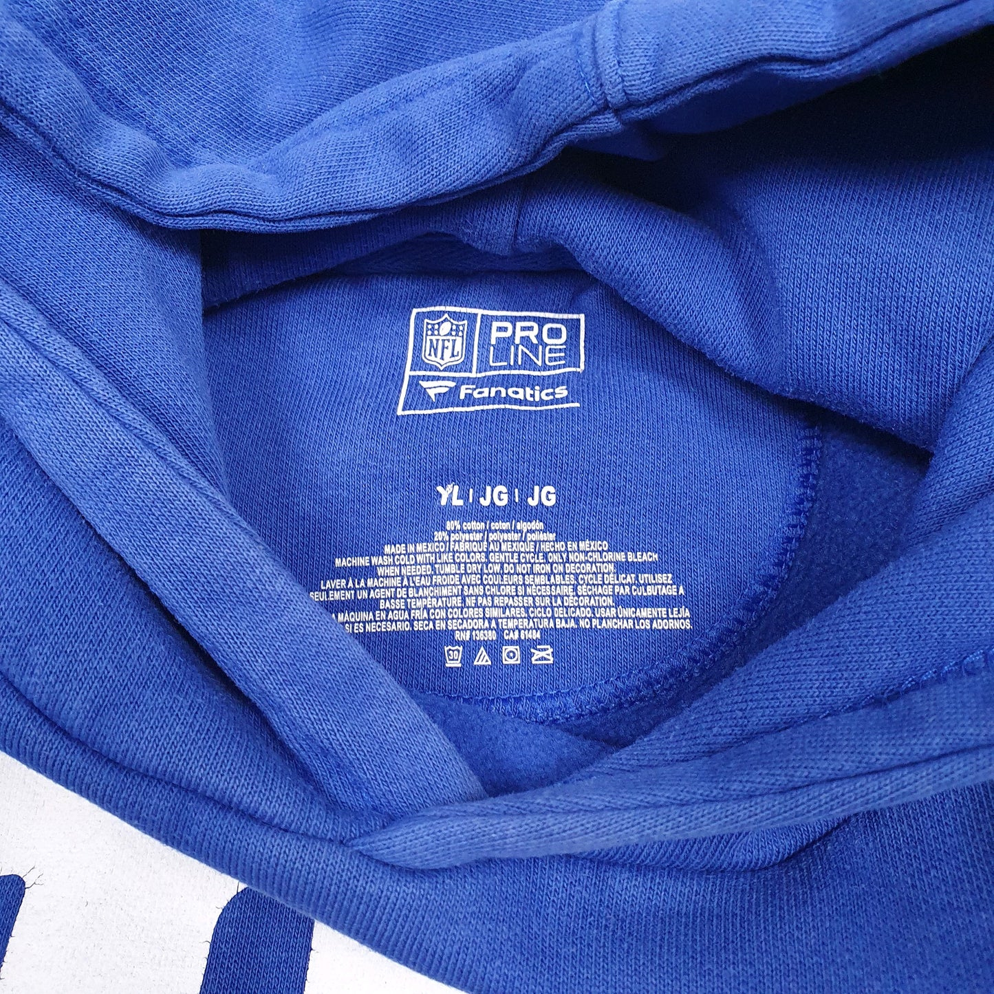 Womens Blue NFL NY Giants American Football Fanatics Pro Line Hoodie Jumper