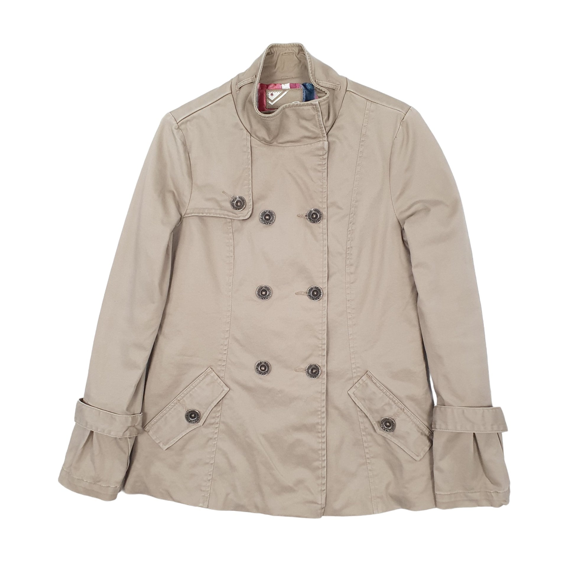 Womens Beige Oakley Double Breasted  Coat