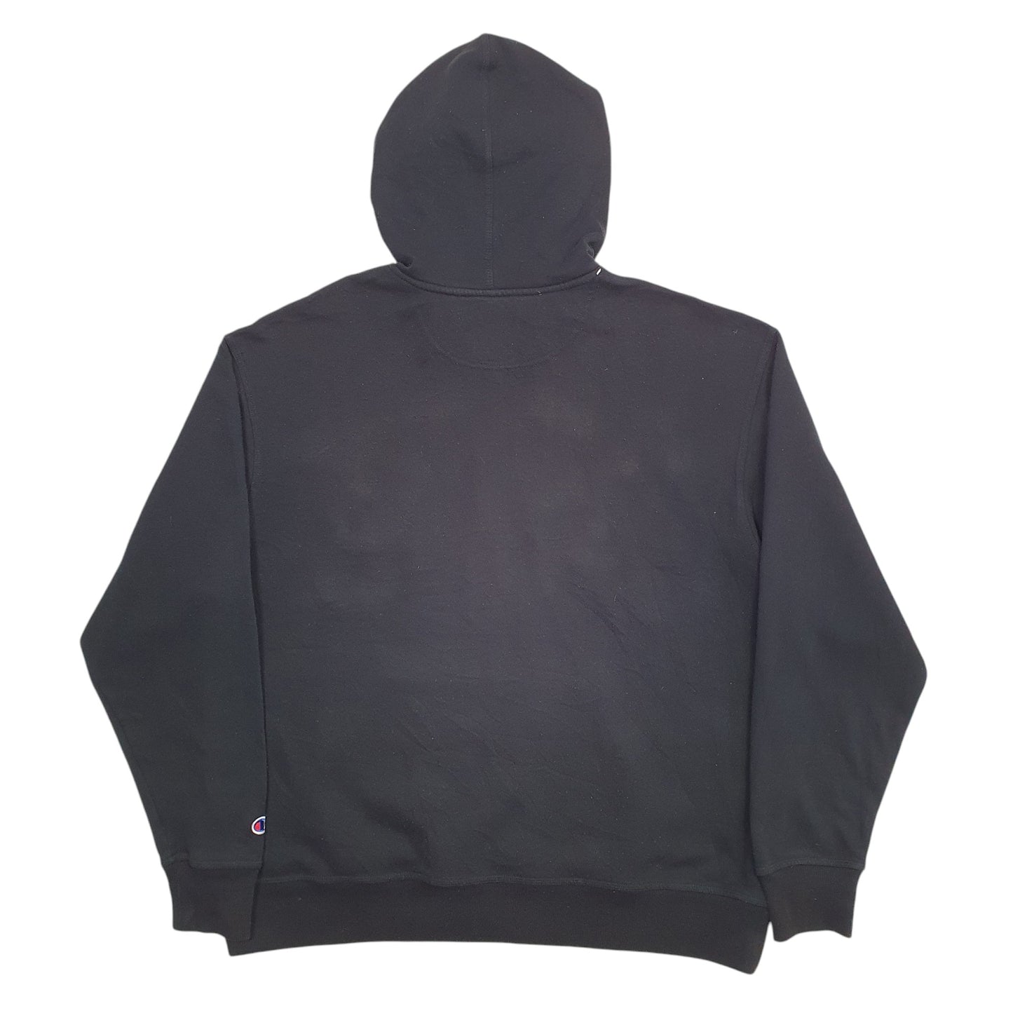 Mens Black Champion Spellout Hoodie Jumper