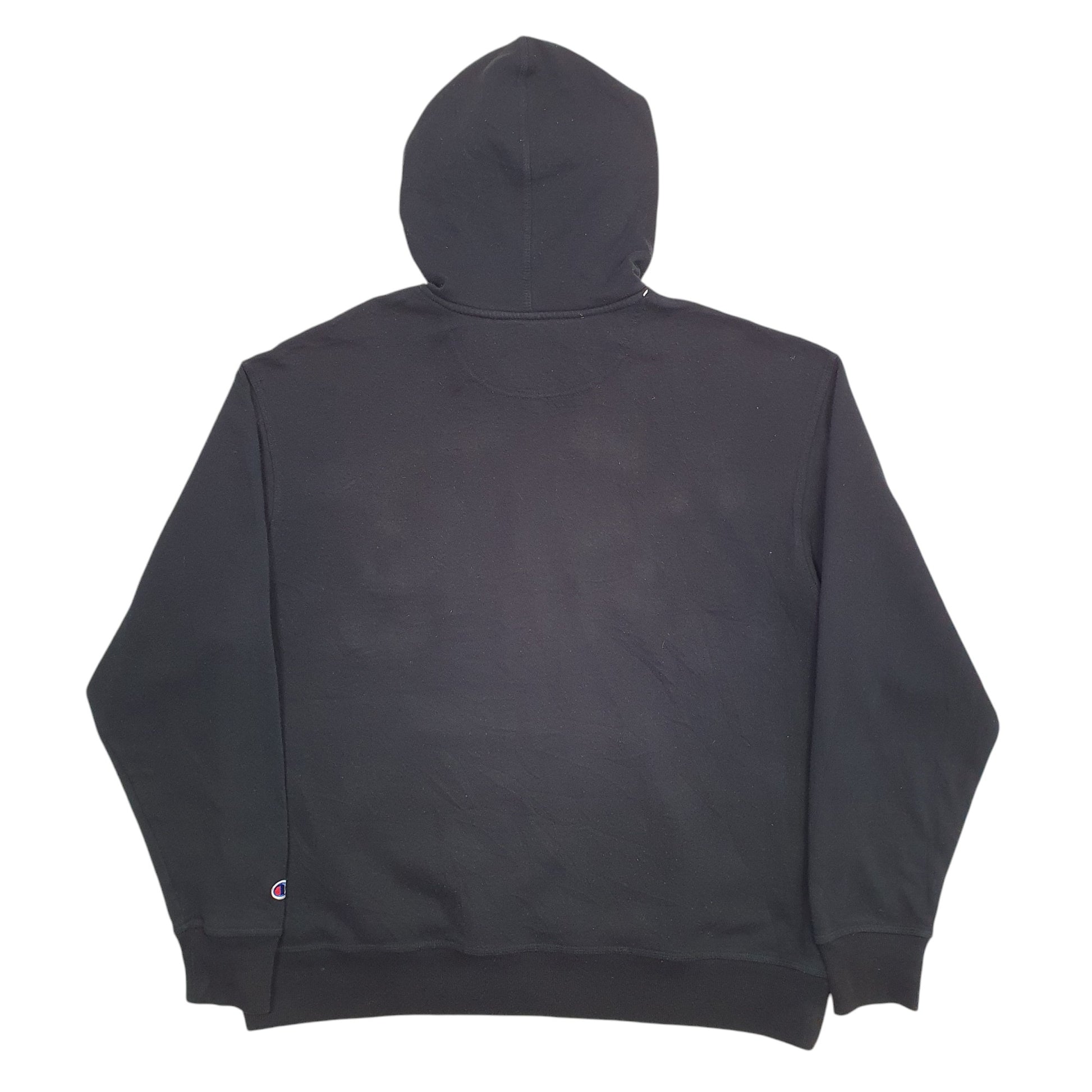 Mens Black Champion Spellout Hoodie Jumper
