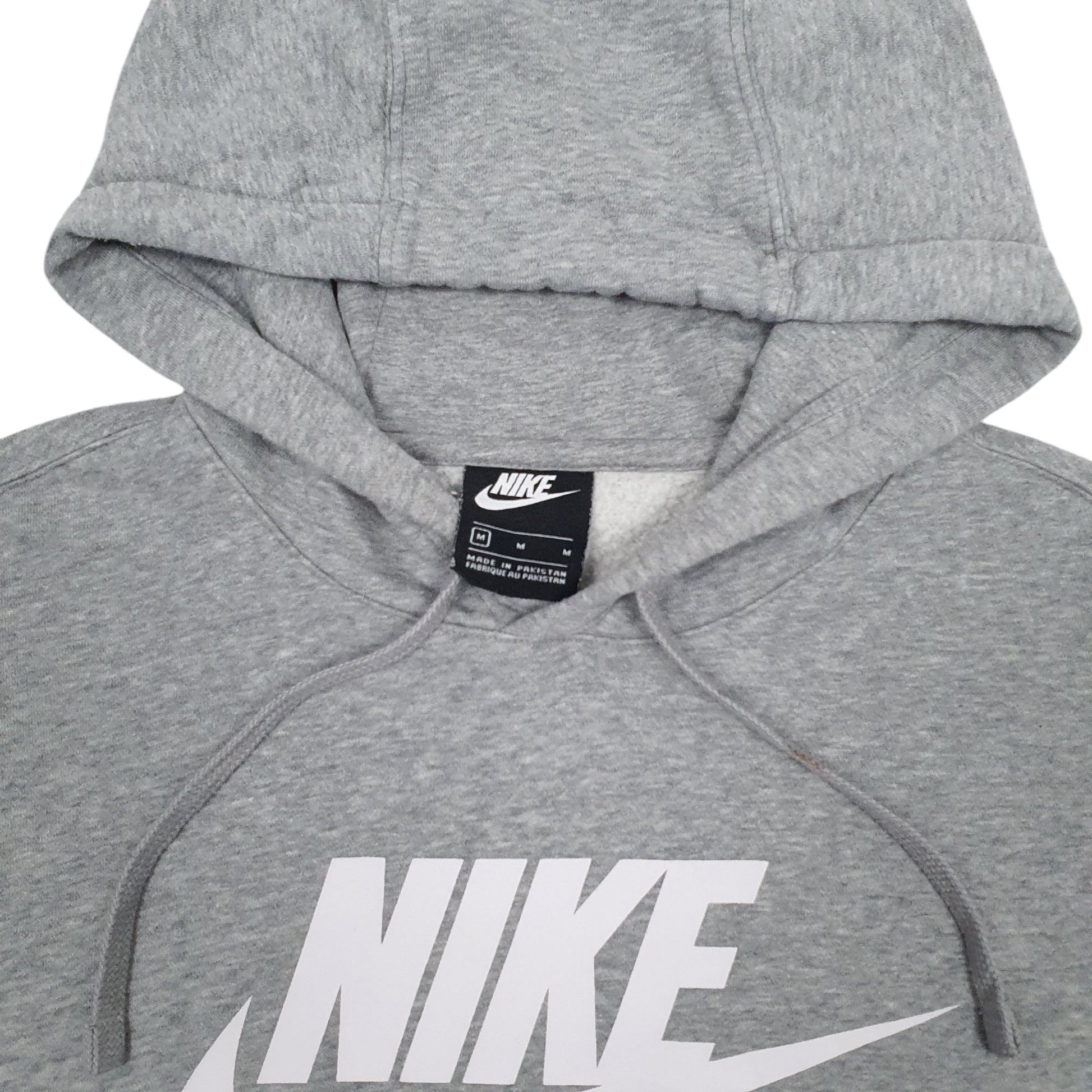 Mens Grey Nike Spellout Hoodie Jumper