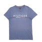 Womens Blue Tommy Hilfiger Spellout Short Sleeve T Shirt