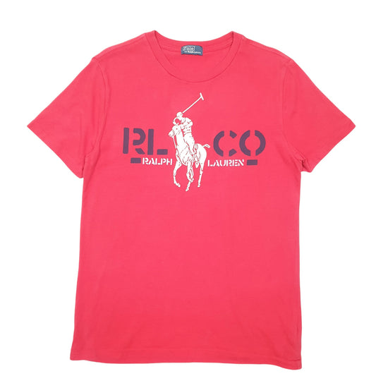 Mens Red Polo Ralph Lauren RL CO Short Sleeve T Shirt