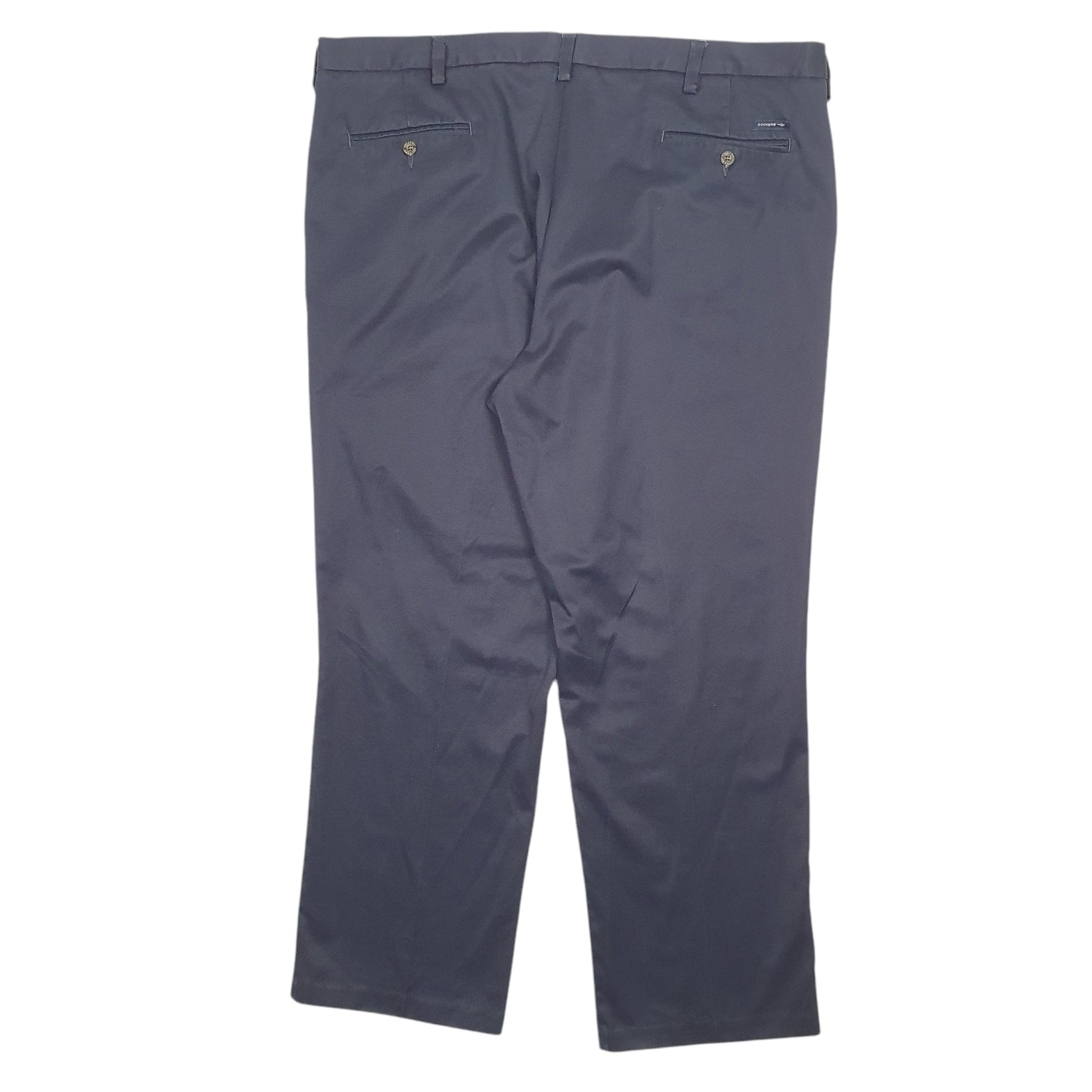 Mens Navy Dockers Double Pleated Chino Trousers