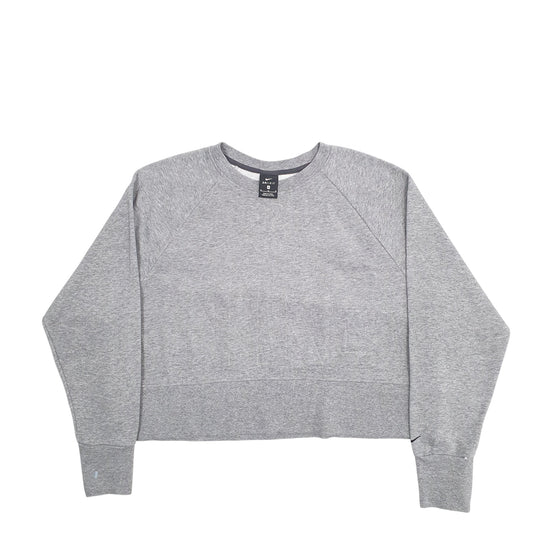 Womens Grey Nike  Crewneck Jumper