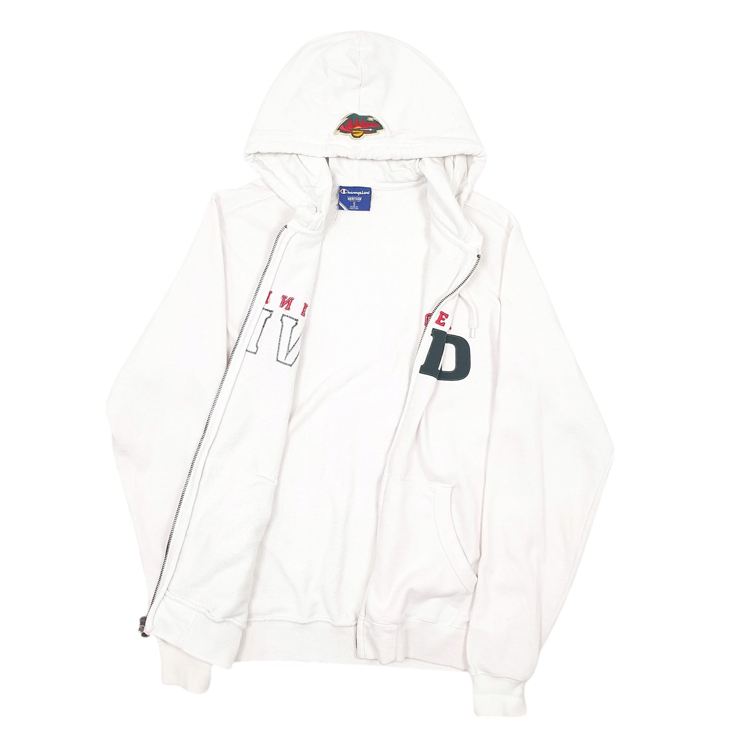 Mens White Champion Minnesota Wilds Full Zip Jumper