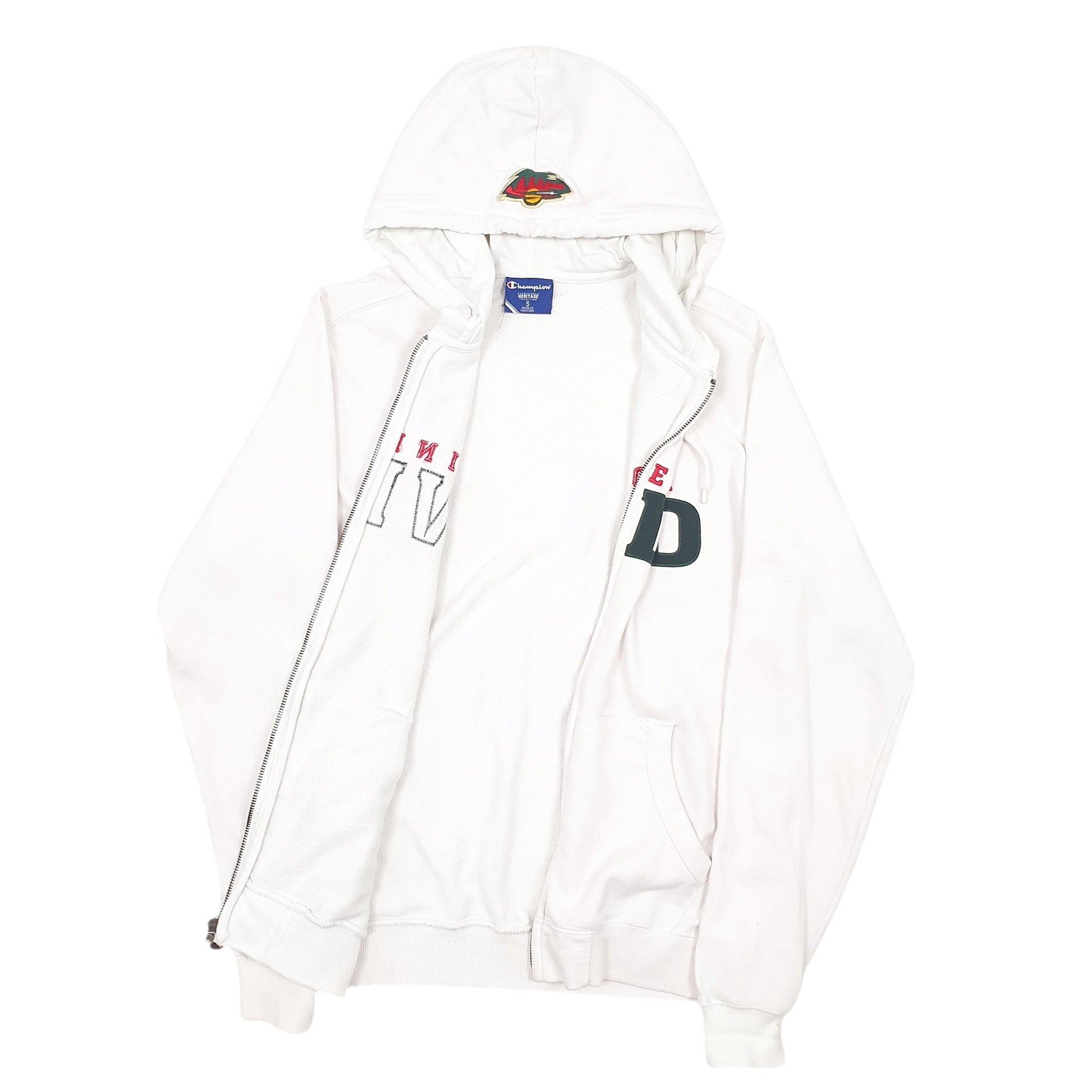 Mens White Champion Minnesota Wilds Full Zip Jumper