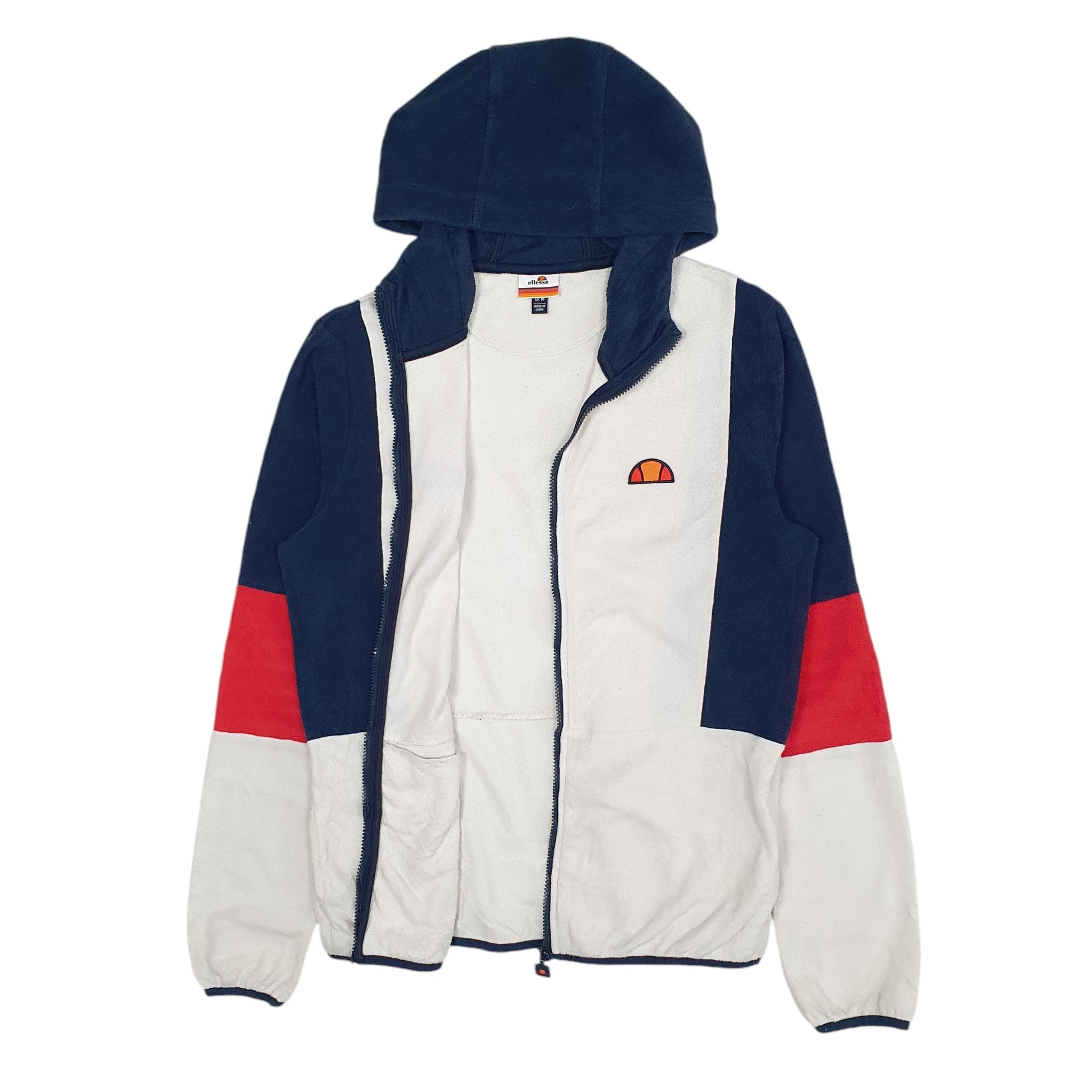 Mens White Ellesse Hoodie Full Zip Jumper
