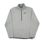 Mens Grey Nike Dri Fit Activewear Quarter Zip Jumper