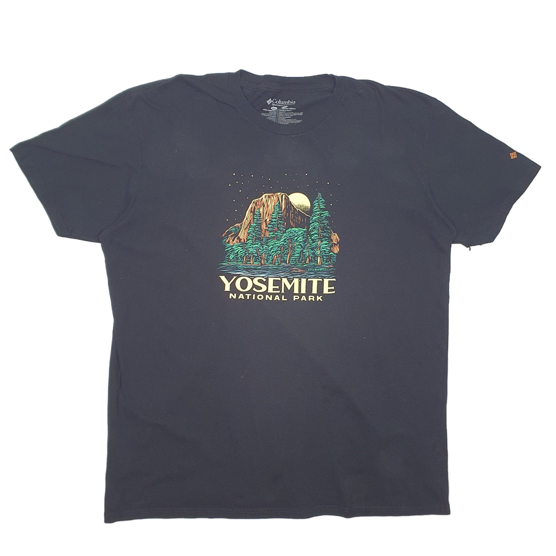 Mens Black Columbia Sportswear Yosemite National Park Short Sleeve T Shirt