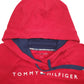 Womens Red Tommy Hilfiger Spellout Hoodie Jumper