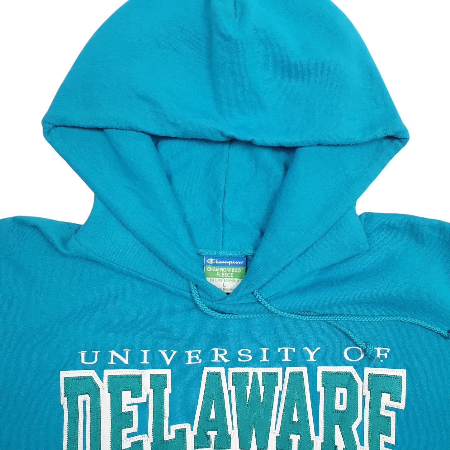 Mens Blue Champion University Of Delaware Spellout Hoodie Jumper