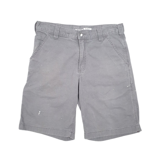 Mens Grey Carhartt Workwear Relaxed Fit Carpenter Shorts