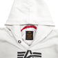 Womens White Alpha Industries Spellout Hoodie Jumper