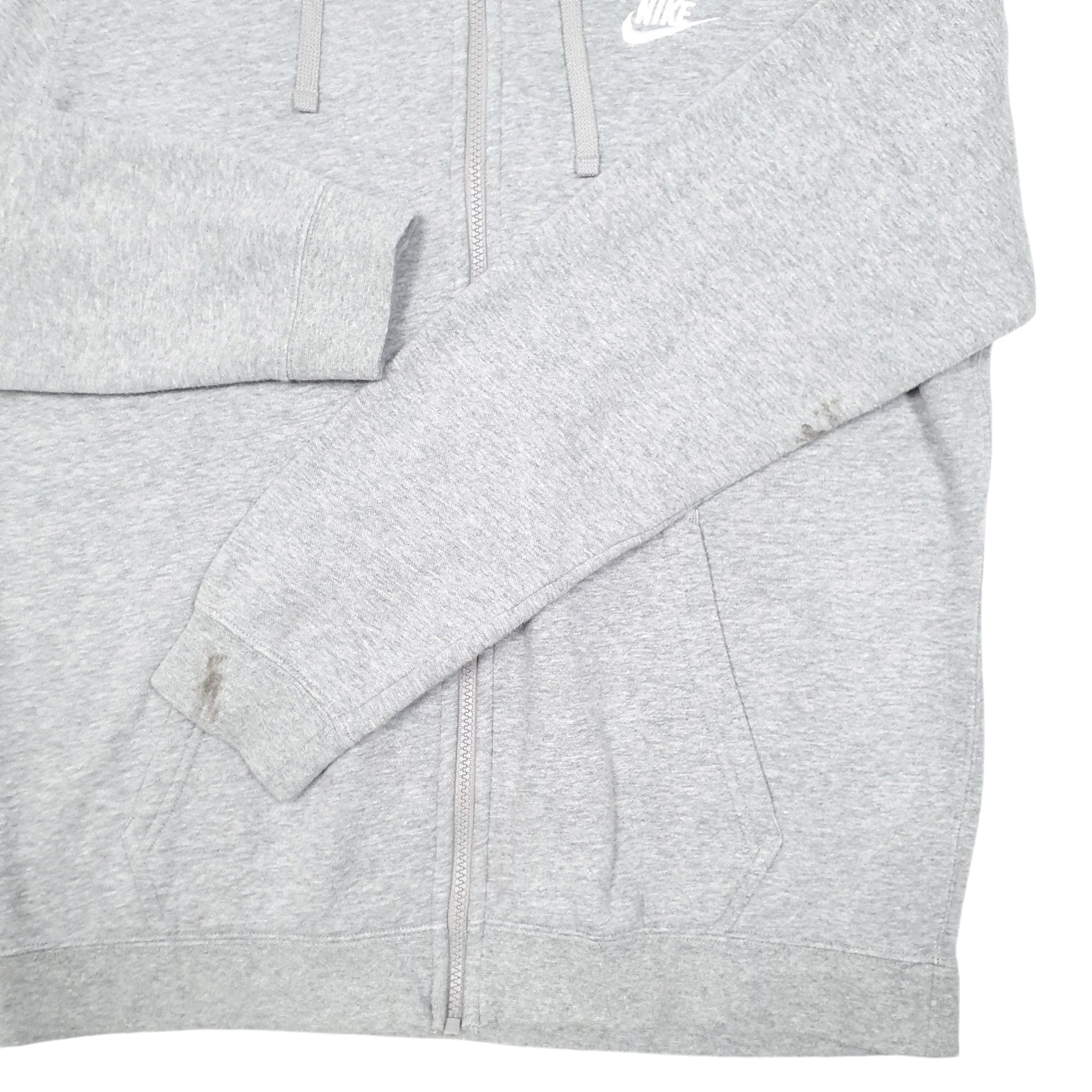 Mens Grey Nike Hoodie Full Zip Jumper