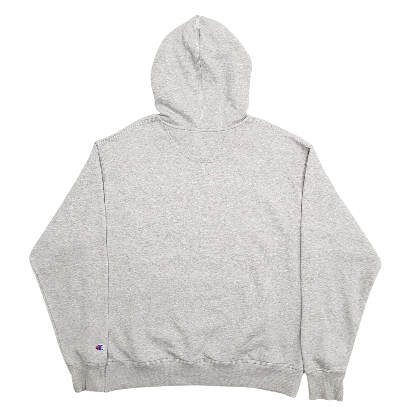 Mens Grey Champion Spellout Hoodie Jumper