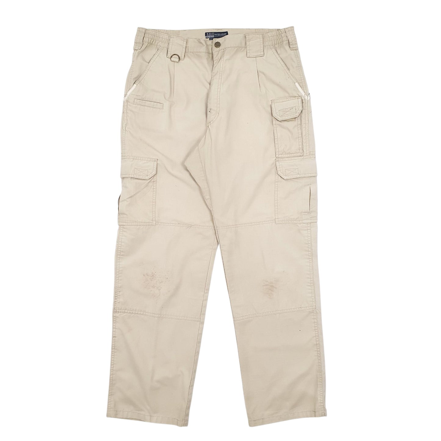 Mens Beige 5.11 Tactical Workwear Cargo Trousers