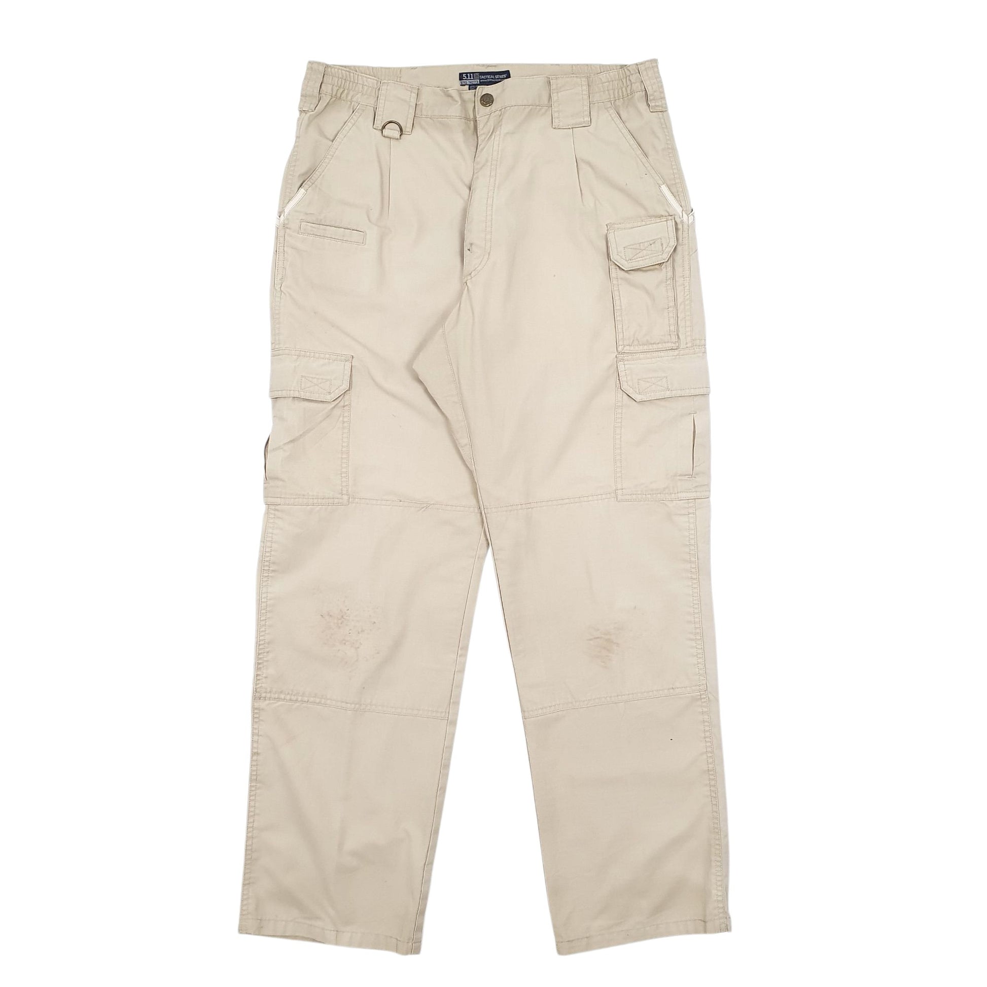 Mens Beige 5.11 Tactical Workwear Cargo Trousers