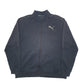 Mens Black Puma Spellout Full Zip Jumper