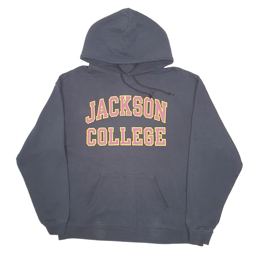 Mens Black Champion Jackson College Hoodie Jumper